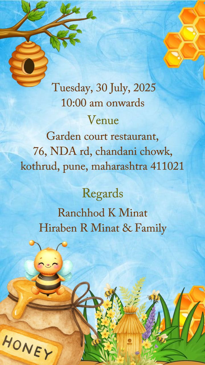 Baby Shower Wishes with Cute Cartoon Bee Artwork