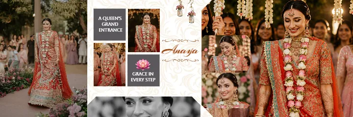 Wedding Album PSD With Elegant Couple Photo Design
