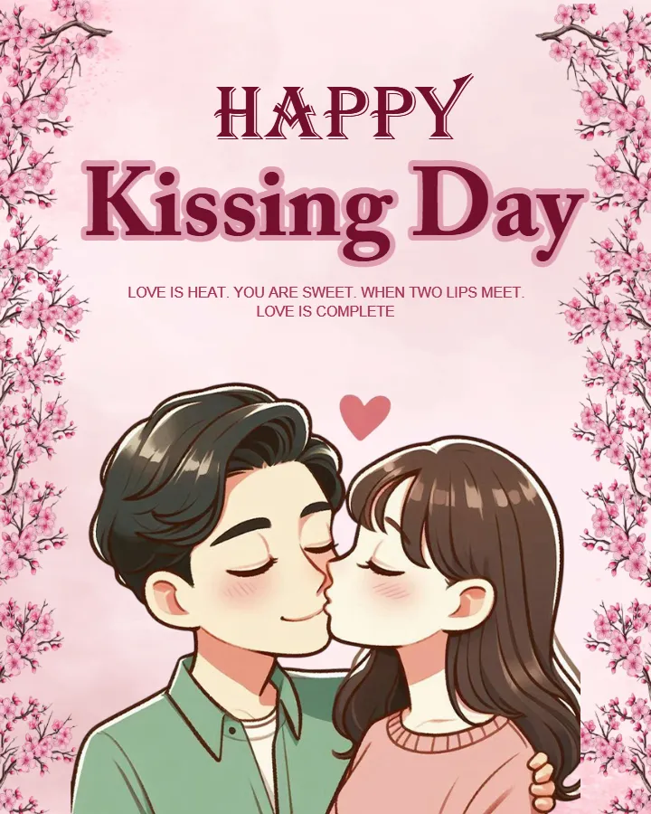 Happy Kiss Day Wishes Image In English for Love 2026
