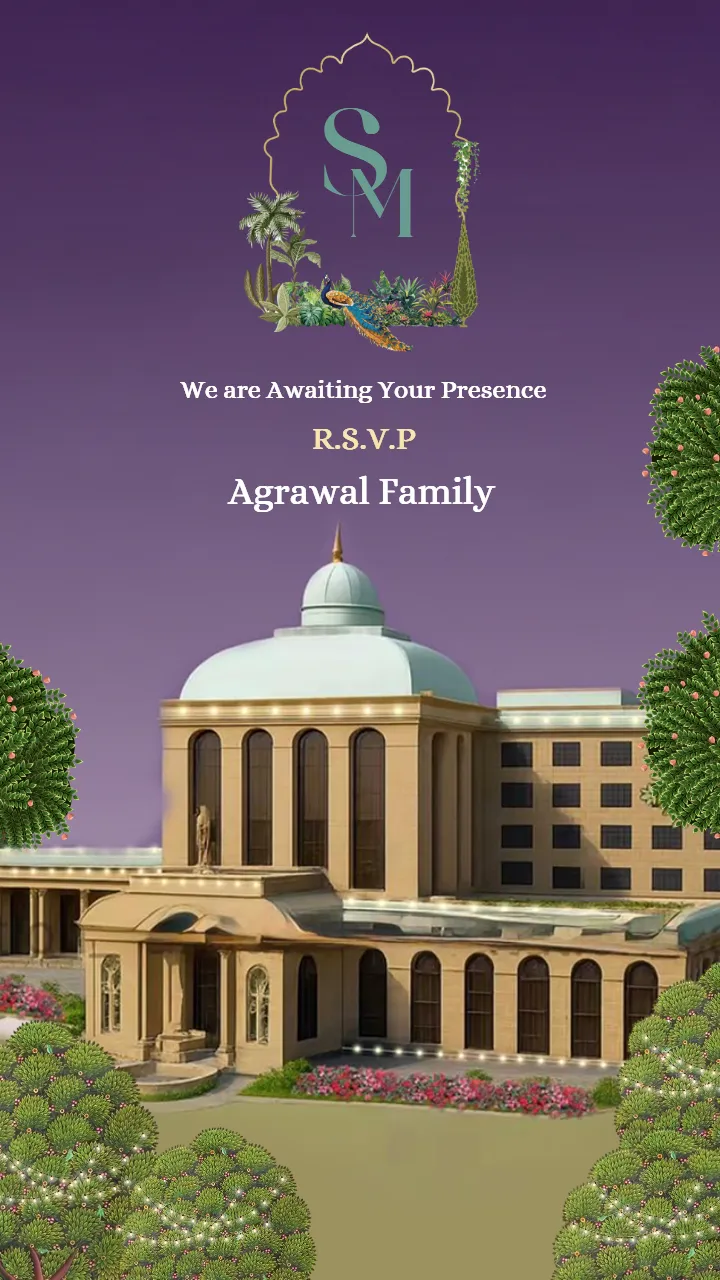 wedding invitation video in elegant luxury theme