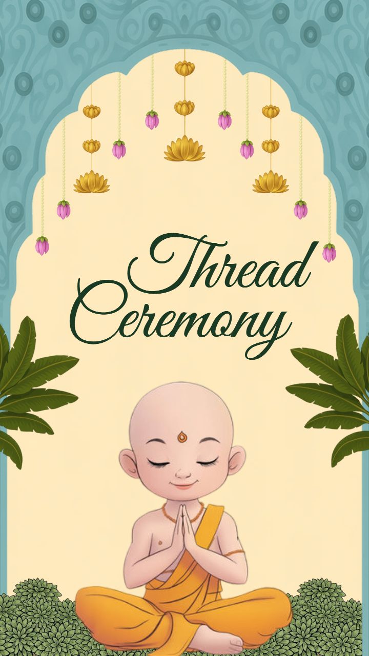 Thread Ceremony Invitation Video In English Modern Style