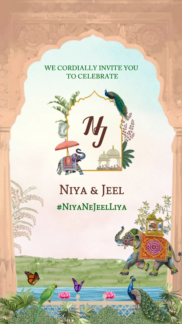 Wedding invitation video Traditional Wedding Theme