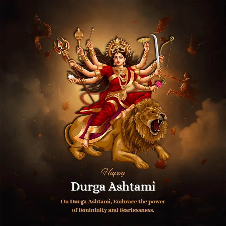 Durga Puja Images HD with Maa Durga Blessings for Ashtami