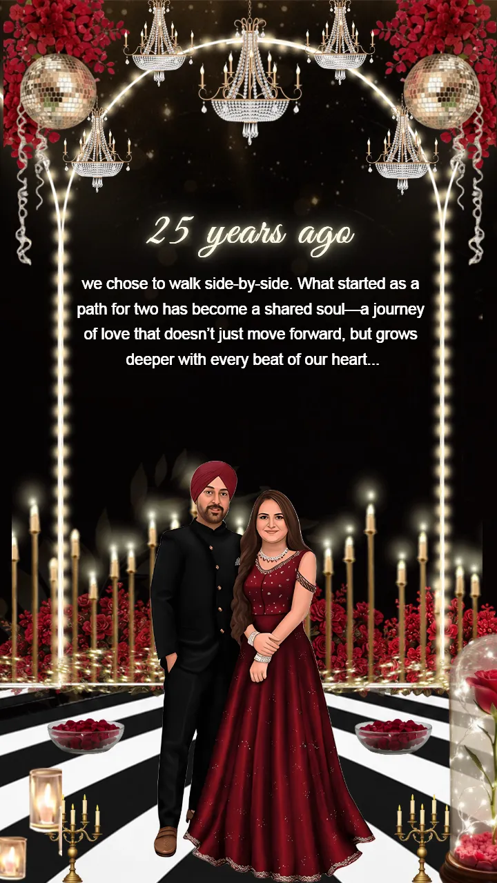 Wedding 25th Anniversary Invitation Video Design Online