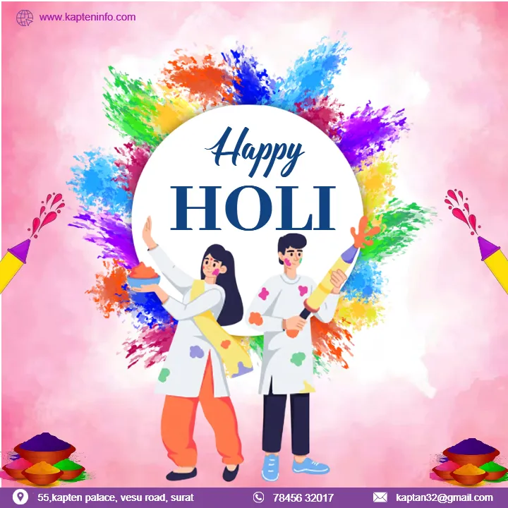 Creative Holi Branding Post English for Social Media