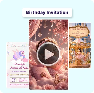 Birthday invitation video