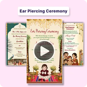 Ear Piercing Ceremony invitation video