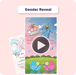 Gender Reveal invitation video
