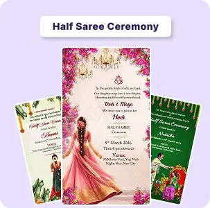 Half Saree Function Card