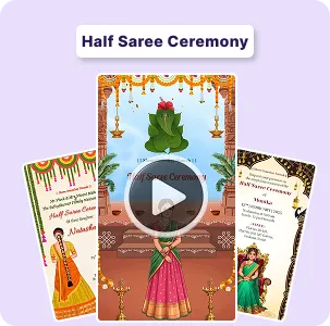 Half Saree invitation video