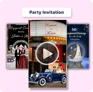 Party invitation video