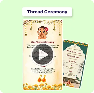 Upanayanam invitation video